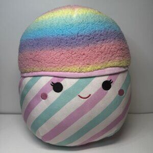 Squishmallows Rare Bevin Rainbow Snow Cone Plush, Official Kellytoy Plush